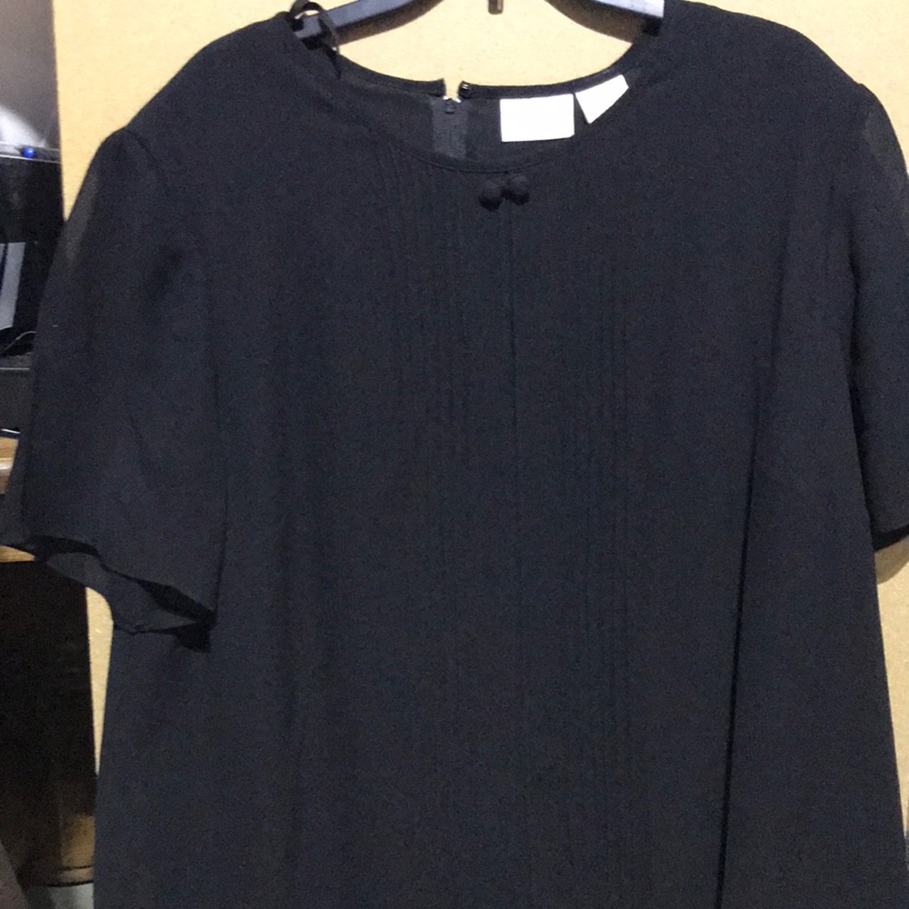 Halmode Plus women’s black short sleeve dress